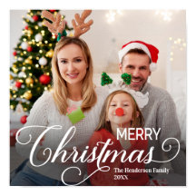 Frohe Weihnachten Simple Custom Foto
