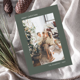 Frohe Weihnachten Simple Foto Green