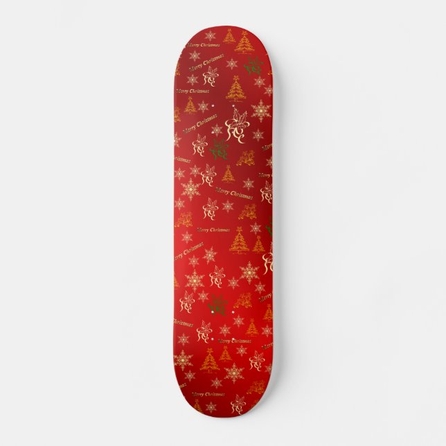 frohe Weihnachten Skateboard (Vorderseite)