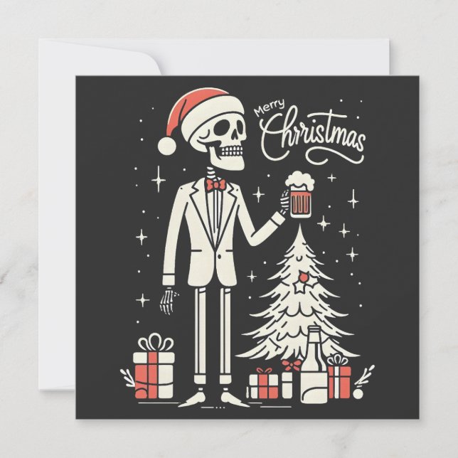 Frohe Weihnachten Skeleton (Vorderseite)