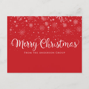 Frohe Weihnachten Skript Schnee Rot Business