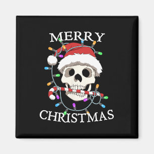 Frohe Weihnachten Skull Skeleton Männer Frauen Magnet