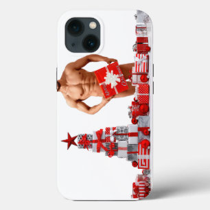 Frohe Weihnachten SlipperyJoe rot weiß silber Gesc Case-Mate iPhone Hülle