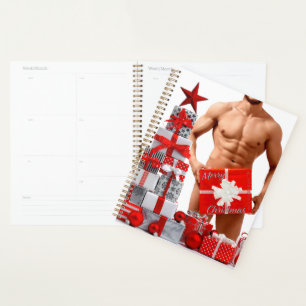 Frohe Weihnachten SlipperyJoe rot weiß silber Gesc Planer
