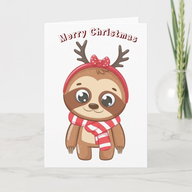 Frohe Weihnachten Sloth (Vorderseite)