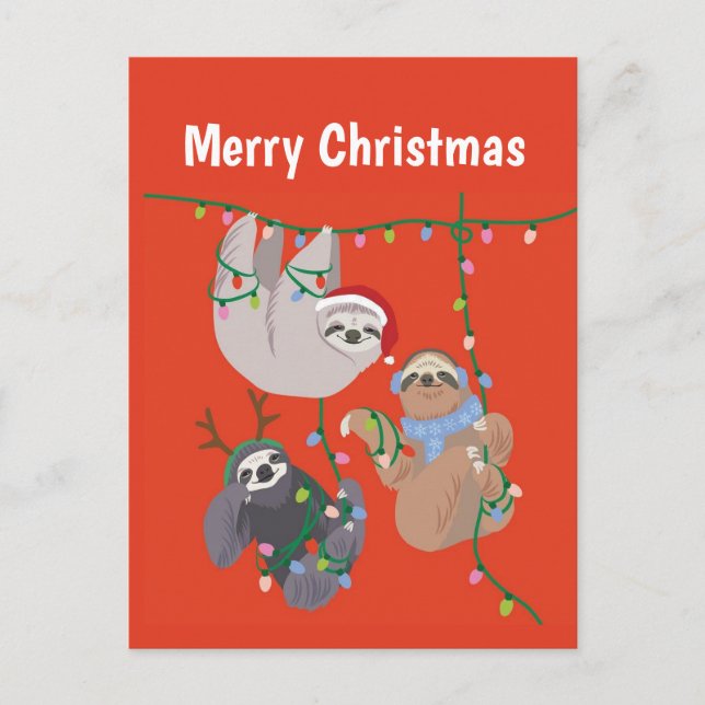 Frohe Weihnachten Sloth (Vorderseite)
