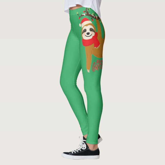 Frohe Weihnachten Sloth Leggings (Links)