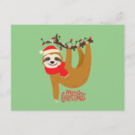 Frohe Weihnachten Sloth Postkarte