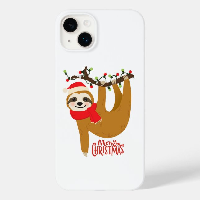 Frohe Weihnachten Sloth | Urlaub Case-Mate iPhone Hülle (Rückseite)