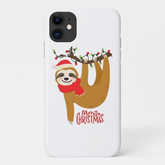 Frohe Weihnachten Sloth | Urlaub Case-Mate iPhone Hülle (Rückseite)