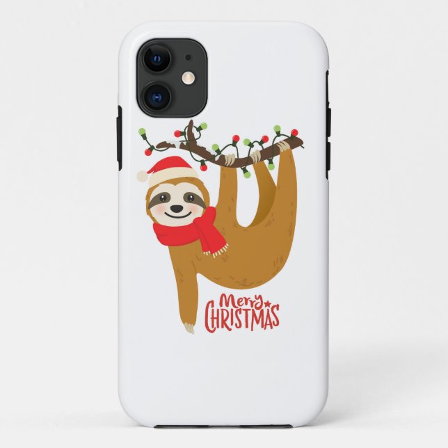 Frohe Weihnachten Sloth | Urlaub Case-Mate iPhone Hülle (Rückseite)