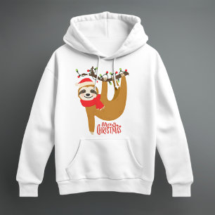 Frohe Weihnachten Sloth Urlaub Hoodie