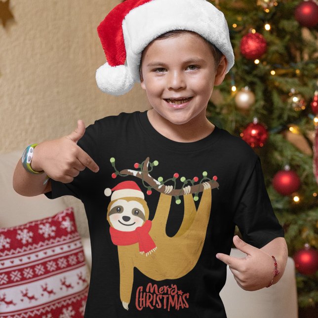 Frohe Weihnachten Sloth | Urlaub Tri-Blend Shirt (Von Creator hochgeladen)