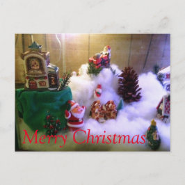 Frohe Weihnachten ~ Snow Village Postcard Postkarte