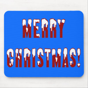 Frohe Weihnachten Snowcap-Schriftarten Mousepad