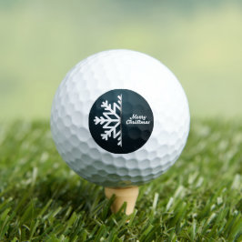 Frohe Weihnachten Snowflake Blue Golfball
