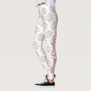 Frohe Weihnachten Snowflake Mandala Muster Leggings