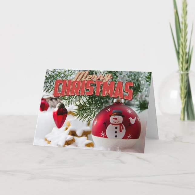 Frohe Weihnachten Snowman (Vorderseite)