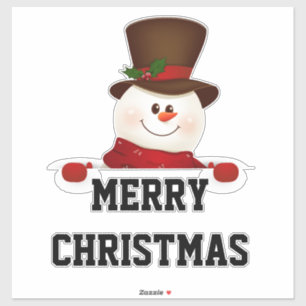 Frohe Weihnachten Snowman Aufkleber