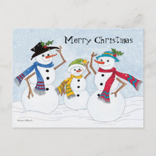 Frohe Weihnachten Snowman Familie