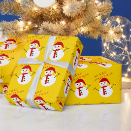 Frohe Weihnachten Snowman Geschenkpapier