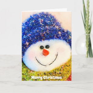 Frohe Weihnachten Snowman Holiday Karte