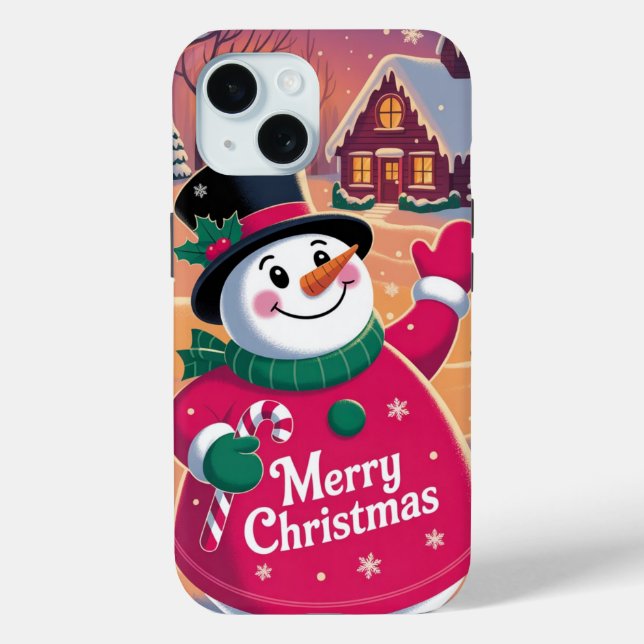 Frohe Weihnachten Snowman iPhone / iPad Fall Case-Mate iPhone Hülle (Rückseite)