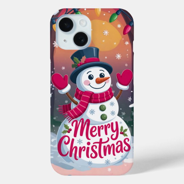 Frohe Weihnachten Snowman iPhone / iPad Fall Case-Mate iPhone Hülle (Rückseite)