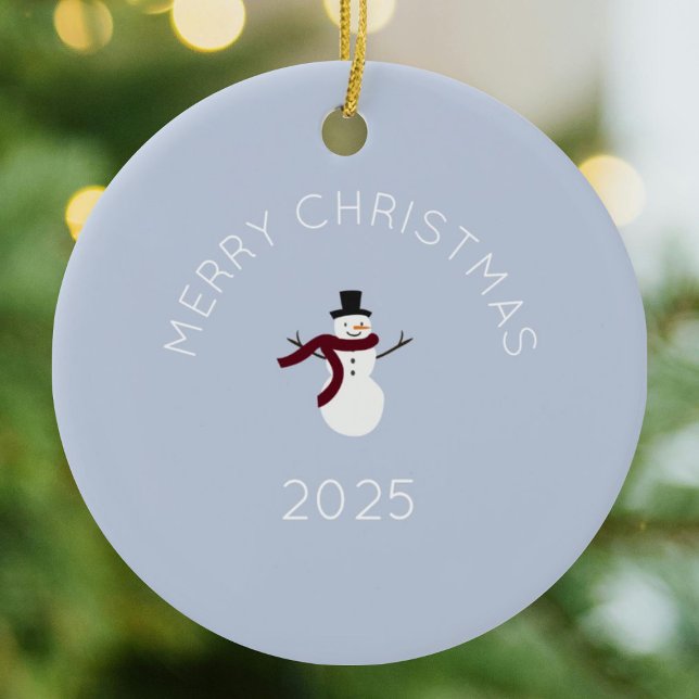 Frohe Weihnachten Snowman Keramik Ornament (Von Creator hochgeladen)