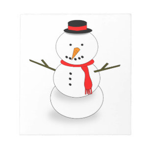 Frohe Weihnachten Snowman Notizblock