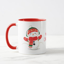Frohe Weihnachten Snowman Tasse