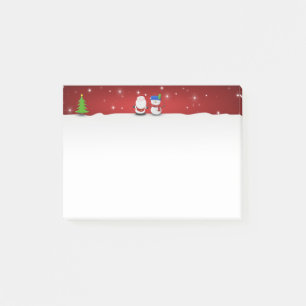 Frohe Weihnachten Snowman und Weihnachten Post-it Klebezettel