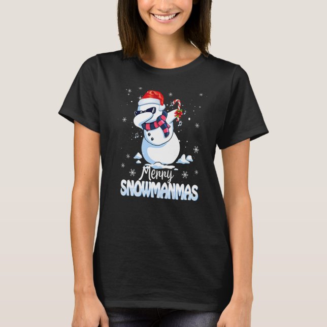 Frohe Weihnachten Snowman Weihnachten Frauen Weihn T-Shirt (Vorderseite)