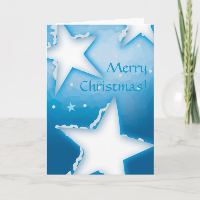 Frohe Weihnachten | Snowy Stars (Vorderseite)