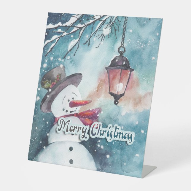 Frohe Weihnachten Sockelschild (Vorderseite)