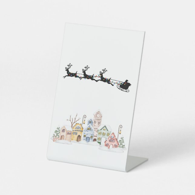 Frohe Weihnachten Sockelschild (Vorderseite)