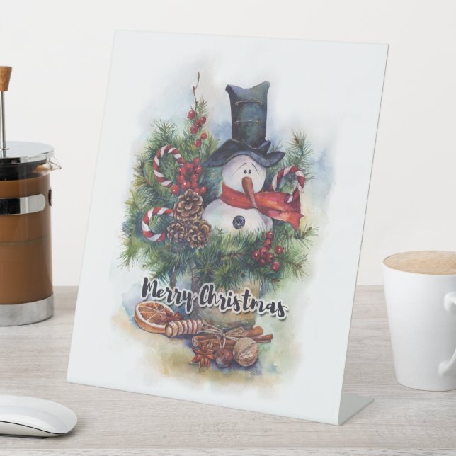 Frohe Weihnachten Sockelschild (In Situ)