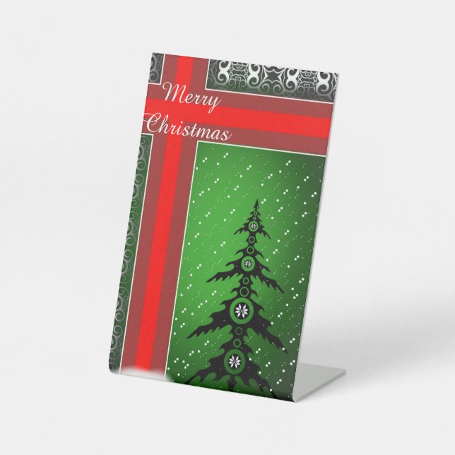 Frohe Weihnachten Sockelschild (Vorderseite)