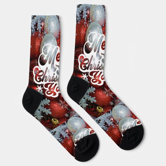 Frohe Weihnachten Socken (Rechts)