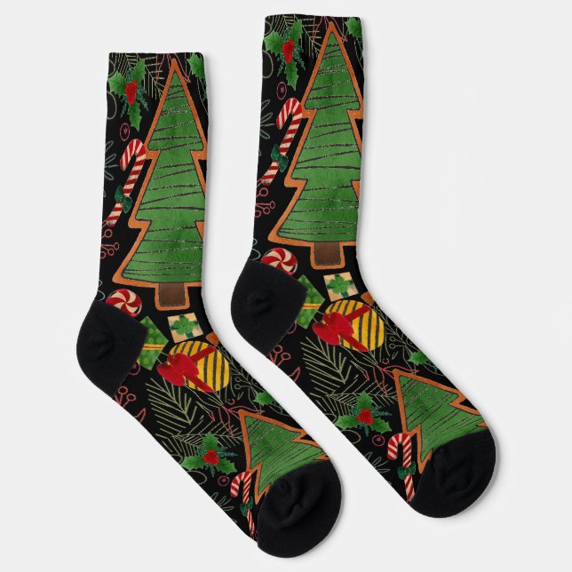 Frohe Weihnachten Socken (Rechts)