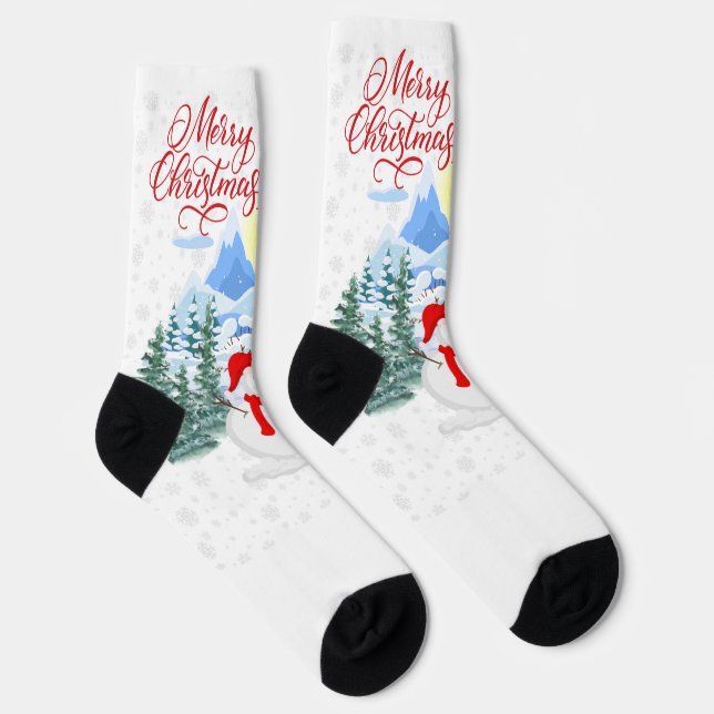 Frohe Weihnachten Socken (Rechts)