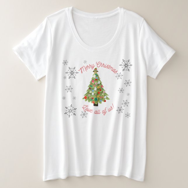 Frohe Weihnachten Spaß für Buchliebhaber diesen Ur Große Größe T-Shirt (Design vorne)