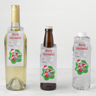 Frohe Weihnachten Spaß Skeleton Ornamente im Kreis Flaschenanhänger