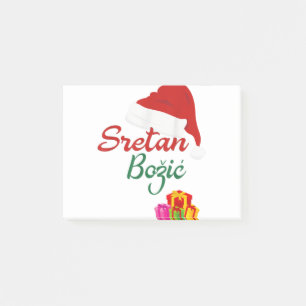Frohe Weihnachten sretan bozic hrvatski kroatian h Post-it Klebezettel