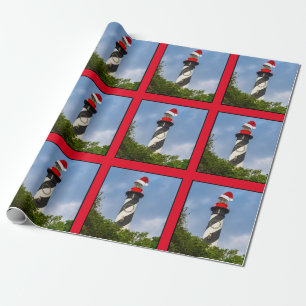 Frohe Weihnachten St Augustine Florida Leuchtturm Geschenkpapier