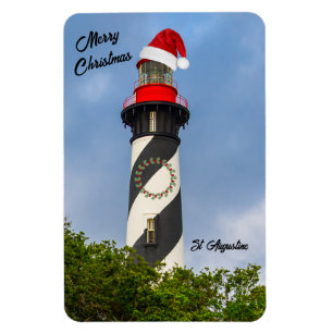 Frohe Weihnachten St Augustine Florida Leuchtturm Magnet