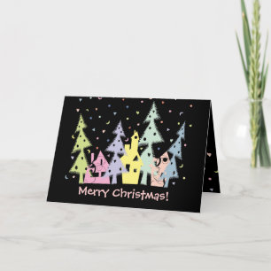Frohe Weihnachten! Stadt Feiertagskarte
