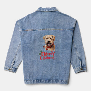Frohe Weihnachten Staffordshire Bull Terrier Jeansjacke