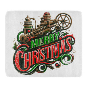 Frohe Weihnachten Steampunk Schneidebrett