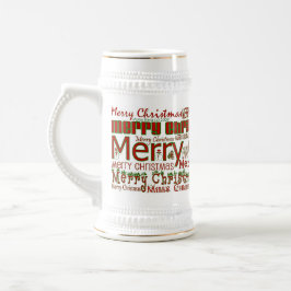 Frohe Weihnachten Stein Bierglas